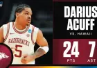 Darius Acuff Jr. Shines with 24 Points, 7 Assists in March Madness Debut