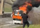 Man City Fan Coach En Route to Wembley Catches Fire