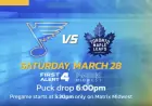 Matrix Midwest, First Alert 4 Broadcasts Saturday’s Blues vs. Maple Leafs Game