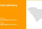 Myrtle Beach Frost Advisory in Effect Through Sunday Morning
