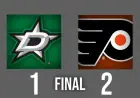 Zegras Secures Overtime Victory, Flyers Defeat Stars 2-1