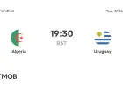 Algeria vs Uruguay: Live Score, Predicted Lineups, and H2H Stats