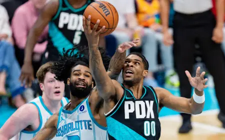 Trail Blazers Vs Hornets: Hornets win 109-93 as Coby White scores 20 in home debut