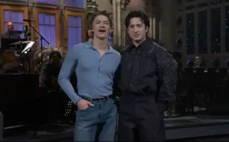 Connor Storrie Welcomes ‘Heated Rivalry’ Co-Star Hudson Williams on ‘SNL’ Debut