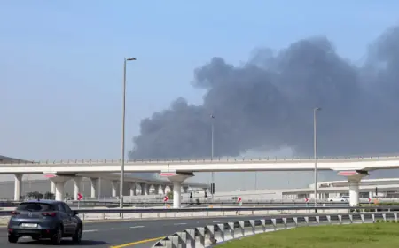 Dubai Airport Hit, Fairmont Palm Dubai Struck, US Navy Base in Bahrain Targeted as Iran Bombs Gulf Region