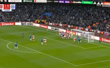 David Raya left beaten as Reece James corner deflects off Hincapie to make it 1-1