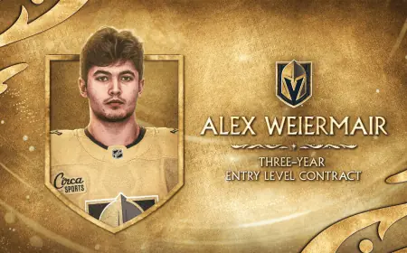 Vegas Golden Knights Sign Alex Weiermair to Three-Year Entry-Level Contract