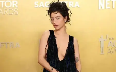 Odessa A’zion Shines in Shaggy Jumpsuit and Curly Updo at 2026 Actor Awards