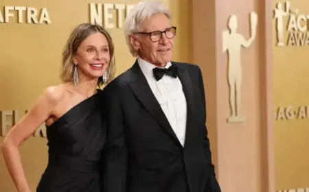 Harrison Ford Steps Out with Wife Calista Flockhart in Rare Appearance