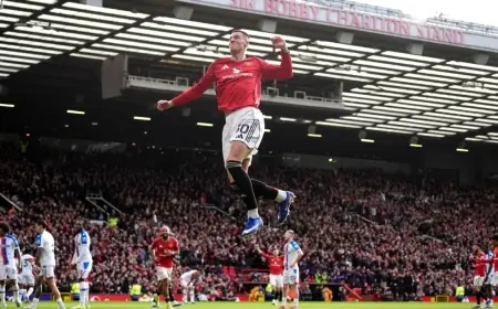 Man United Vs Crystal Palace: Sesko streak continues as United fight off 10-man Palace