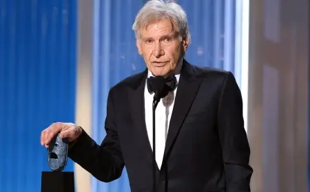 Harrison Ford Accepts Lifetime Achievement Award in Tearful, Rambling Night Marked by Bombed Jokes