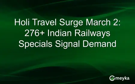 Holi travel surge: 276 Eastern Railway specials signal holi demand