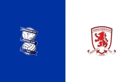 Birmingham Vs Middlesbrough: Team News and Live Notes Ahead of Monday Night Clash