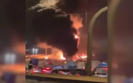 Drones Attack US Embassy in Riyadh, Flames Engulf the Scene