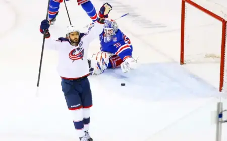 Marchenko’s OT Goal Lifts Blue Jackets Over Rangers After 4-Goal Collapse