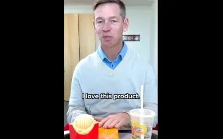 McDonald’s CEO Struggles to Eat His Own Burger