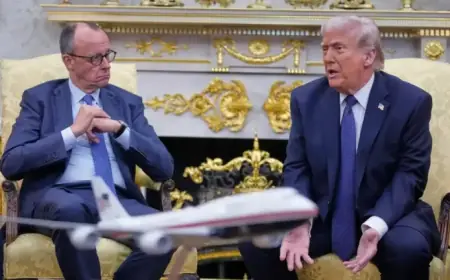 Merz Arrives at the White House for Trump Meeting