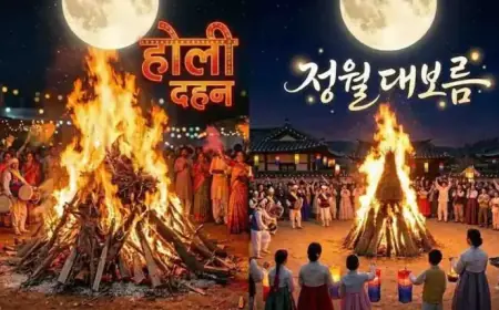 India’s Holika Dahan and Korea’s Daeboreum Align on Full Moon in 2026