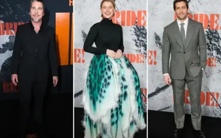 Christian Bale, Jessie Buckley, Jake Gyllenhaal Attend ‘The Bride!’ NY Premiere