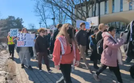 Waterloo Students Stage Walkout Protesting Ford’s OSAP Reductions
