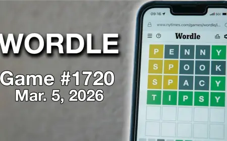 Wordle Answer Today — March 5, 2026: Puzzle #1720 Solved