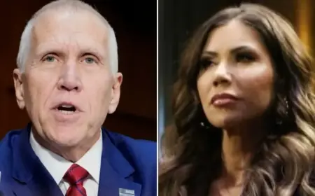 Senator Thom Tillis vs Kristi Noem: "A Disaster" — Republican Senator Calls for DHS Secretary's Resignation
