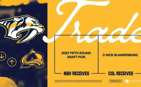 Predators Secure 2027 NHL Draft Fifth-Round Pick From Colorado