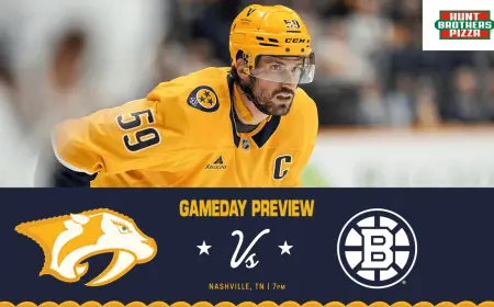 GAME DAY: Bruins Vs Predators — Final Tune-Up Before the Trade Deadline