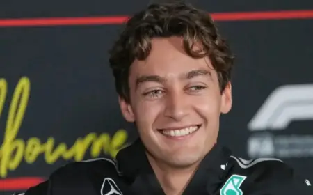 George Russell Identifies Verstappen, Leclerc as Key Rivals for F1 Title at Australian GP