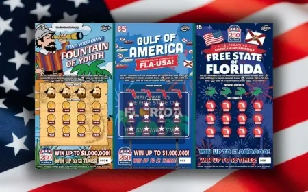 Florida Lottery rolls out 'America 250 Florida' scratch-offs with $1M top prize and more than 3.9M winning tickets