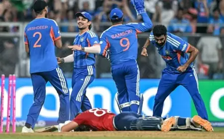 India Defeats England by 7 Runs, Advances to T20 World Cup Final Against NZ