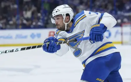 Blues Trade Justin Faulk to Red Wings for Draft Picks, Prospect Buchelnikov