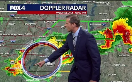 Severe Thunderstorm Warning as March 4 storms swamp North Texas