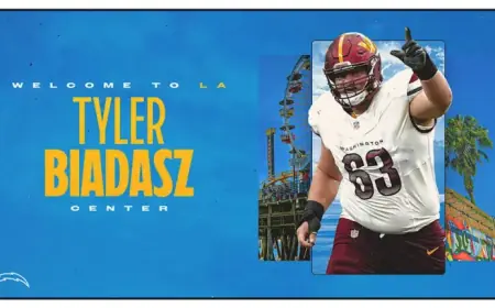 Chargers Secure Pro Bowl Center Tyler Biadasz Signing