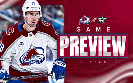 Avalanche Vs Stars: A Tilt in Texas — March 6 Preview, How to Watch and Lineup Notes