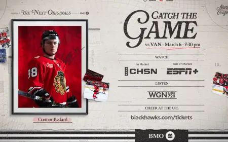 Canucks Vs Blackhawks Return to United Center on Centennial Celebration Night