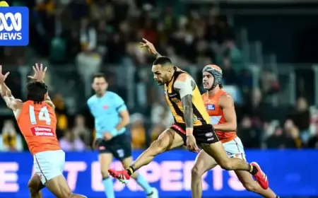 Live: Giants vs Hawks Clash in Sydney, Premiers Launch Campaign in Brisbane