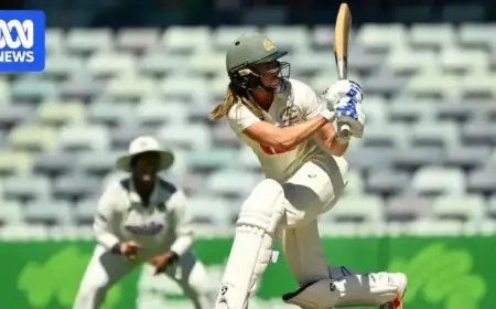 Perry Shines at WACA, Australia Hunts First-Innings Lead