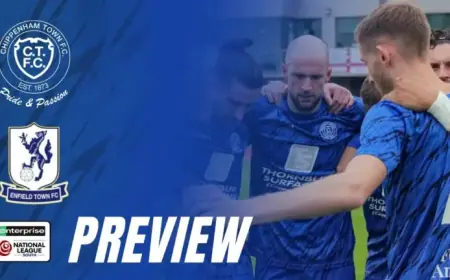 Chippenham Town Faces Enfield Town in National League South Showdown Saturday