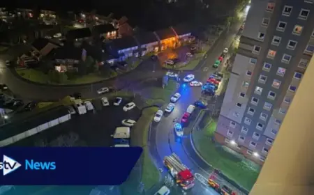 Firefighters Combat Major Blaze at Motherwell High-Rise Tower