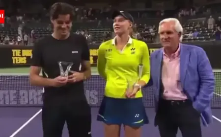 Elena Rybakina Moves Man’s Hand During Eisenhower Cup Ceremony: Watch Video