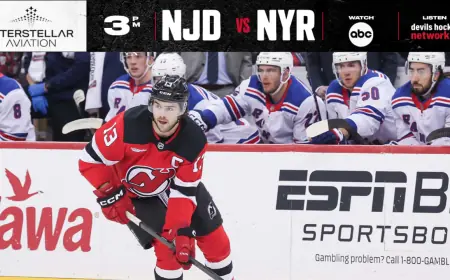 Rangers Vs Devils: Devils Host First Hudson River Rivalry Meeting as Season Enaches Final 20-Game Stretch