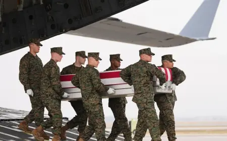 Dover Air Force Base Receives Remains of Six After Drone Strike as Trump’s Visit Highlights Tension Over Military Sacrifice