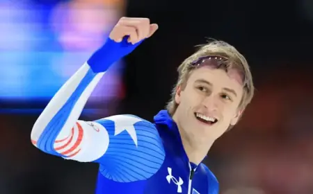 Jordan Stolz Dominates Day 1 at World Allround Speed Skating Championships