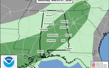 Strong Storms Expected in Alabama Saturday Night