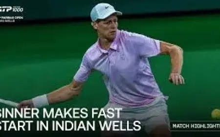 Sinner Tennis Player changes approach at Indian Wells after heat cramps and Australia loss