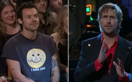 Harry Styles Interrupts Ryan Gosling’s ‘SNL’ Opening Monologue