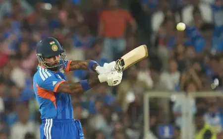 Sanju Samson drives India to 220/4 after 18; chase strength uncertain