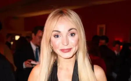 Helen George Makes Red Carpet Showing with Beau Dan Innes at Screening