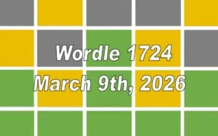 Wordle Today Answer and Hints — Puzzle #1724, Monday March 9, 2026